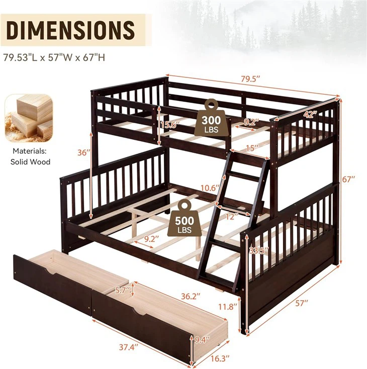 Full Size Bunk Bed For Kids