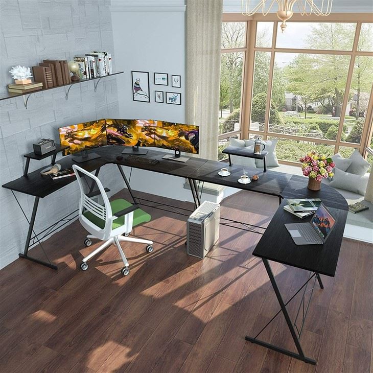 L Shaped Desk Corner Computer Laptop Study Table